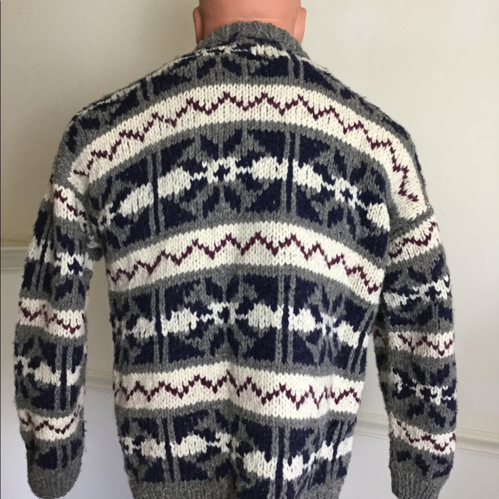 Hand made Native American Sweater, 100% wool m/l - Picture 5 of 8